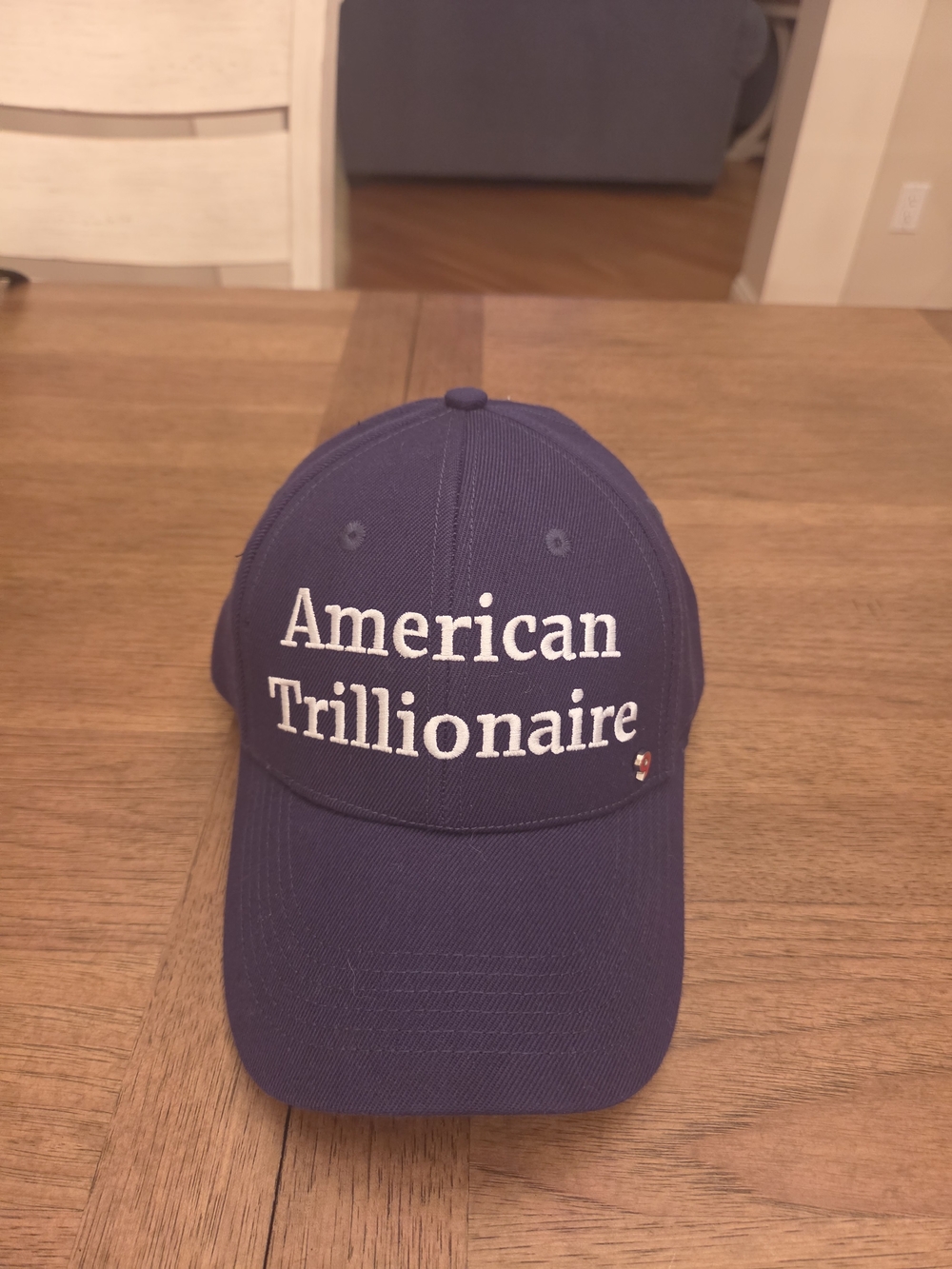9dcc American Trillonaire Navy Basketball Cap Hat - Adjustable